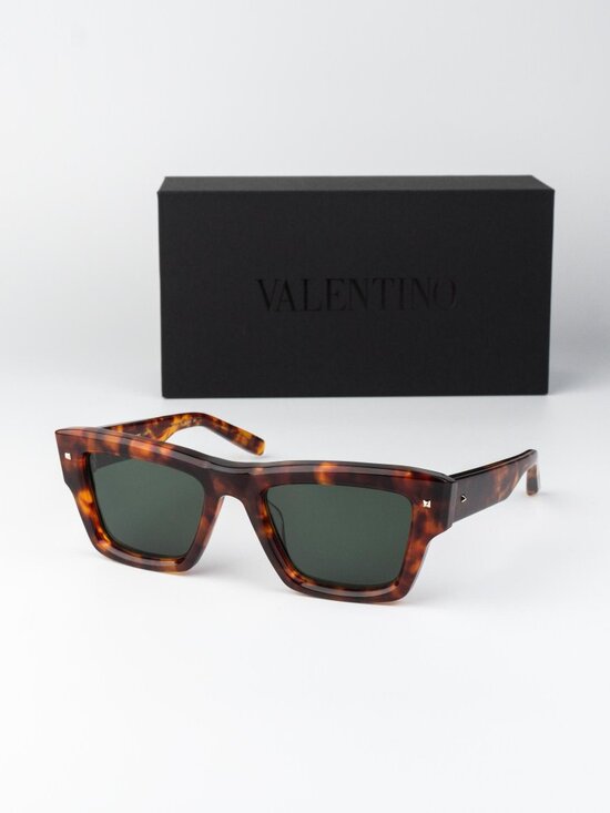Valentino Women Sunglasses Havana Green Square XXII VLS-106 X main image 10
